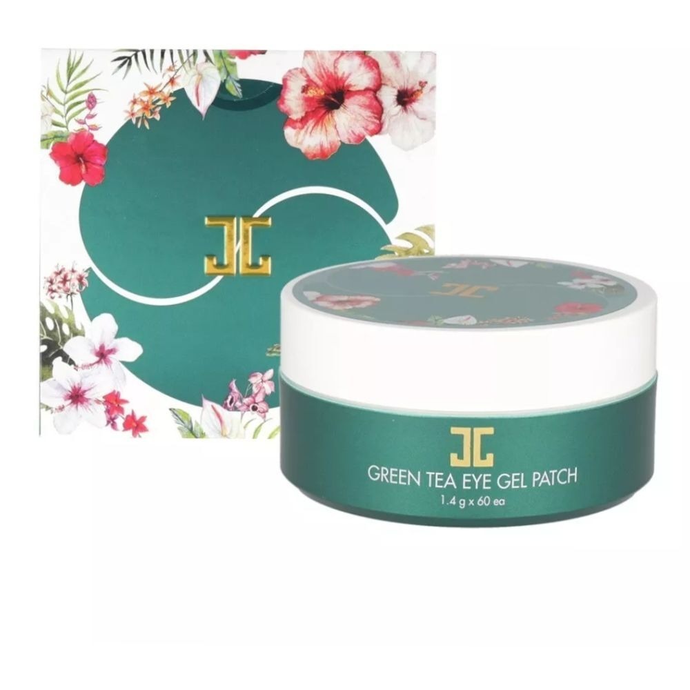 JC Green Tea Eye Gel Patches Hydrating Under Eye Mask Treatment 60‎ Pieces